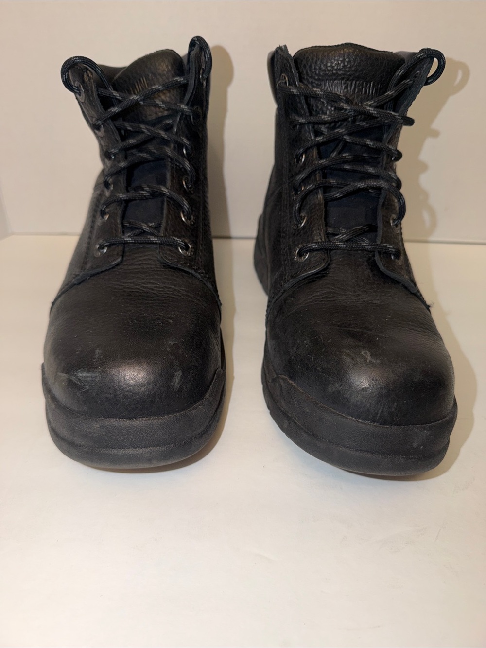 Wolverine Black Leather Steel Toe Work Boots